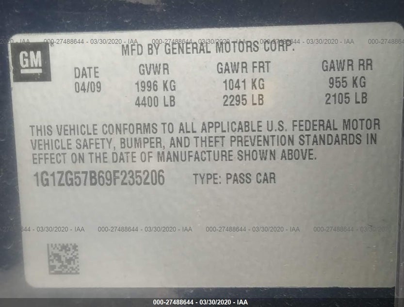 1G1ZG57B69F235206