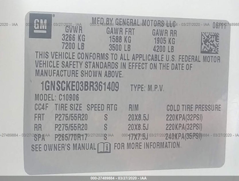 1GNSCKE03BR361409