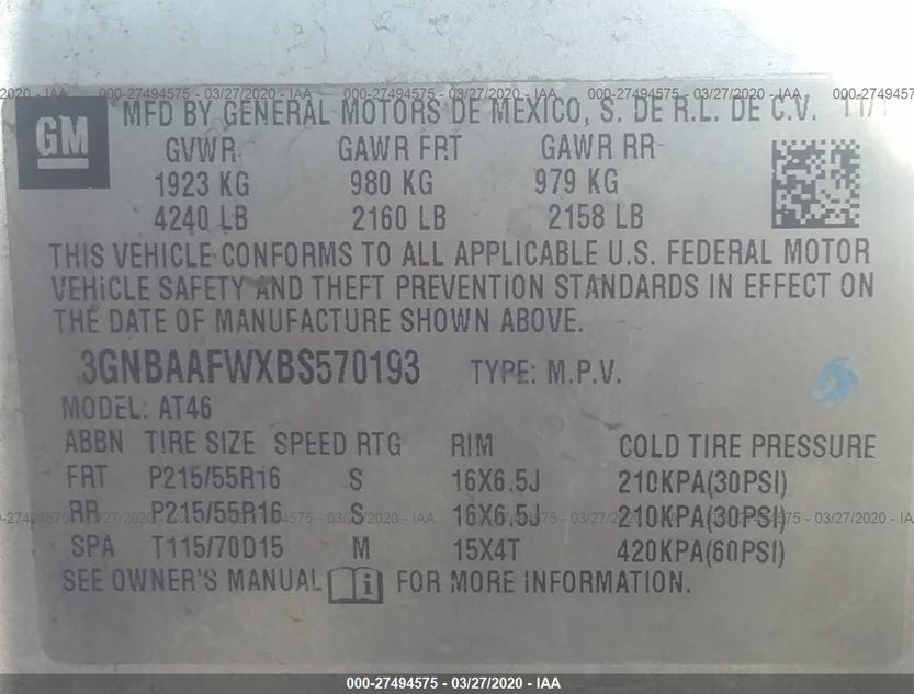 3GNBAAFWXBS570193