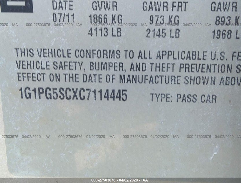 1G1PG5SCXC7114445