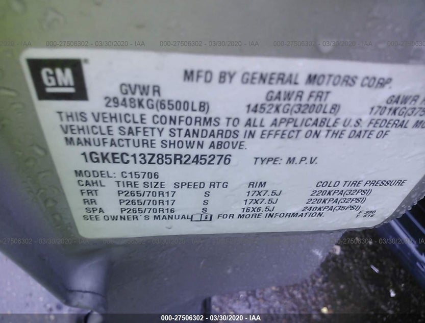 1GKEC13Z85R245276