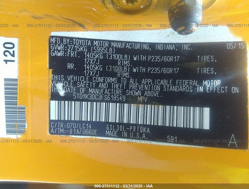 5TDYK3DC3FS618549