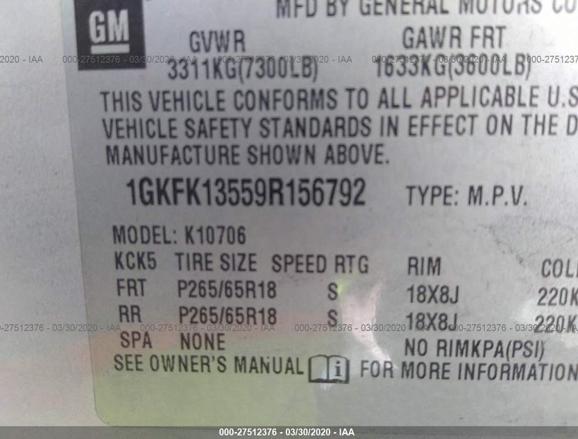 1GKFK13559R156792
