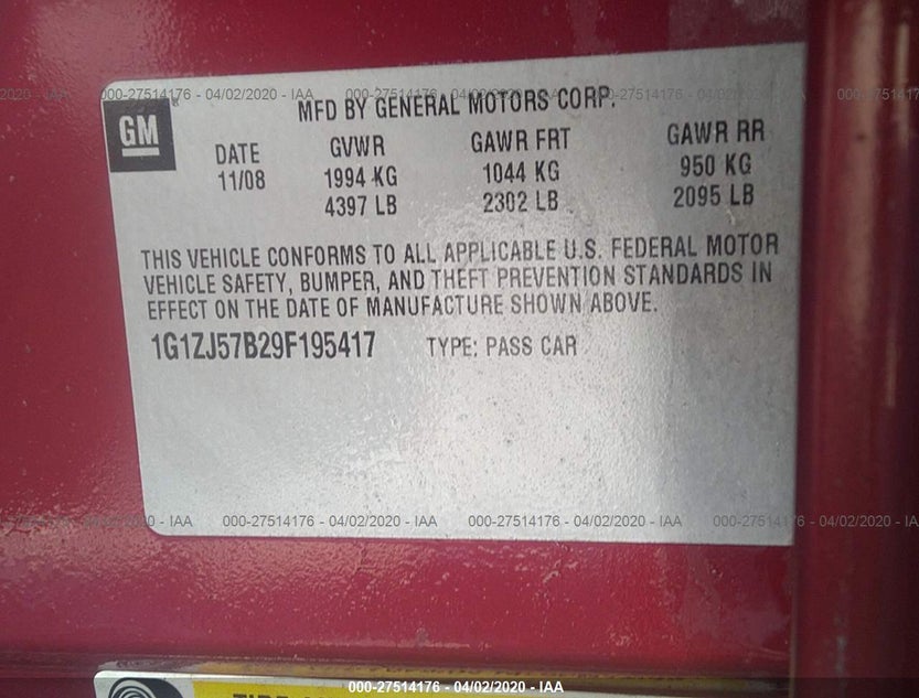 1G1ZJ57B29F195417