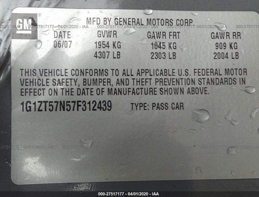 1G1ZT57N57F312439