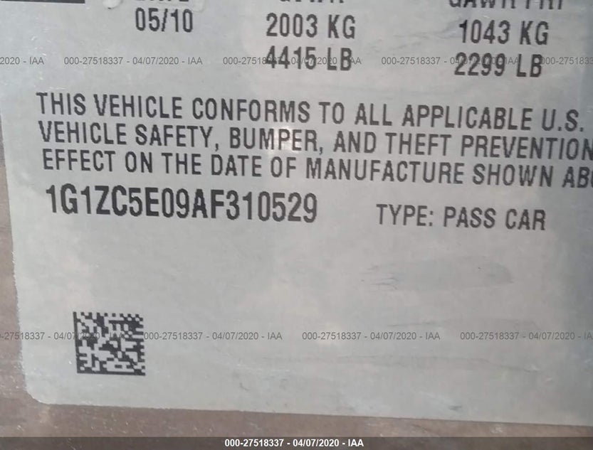 1G1ZC5E09AF310529