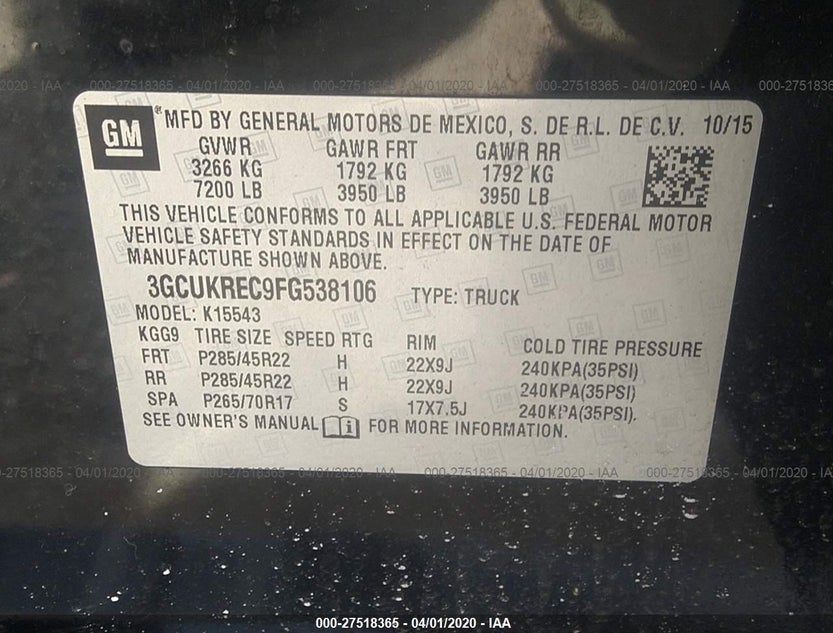 3GCUKREC9FG538106