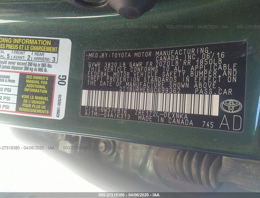 2T1BURHE6GC699362