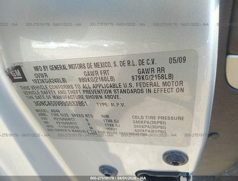 3GNCA53V89S637861