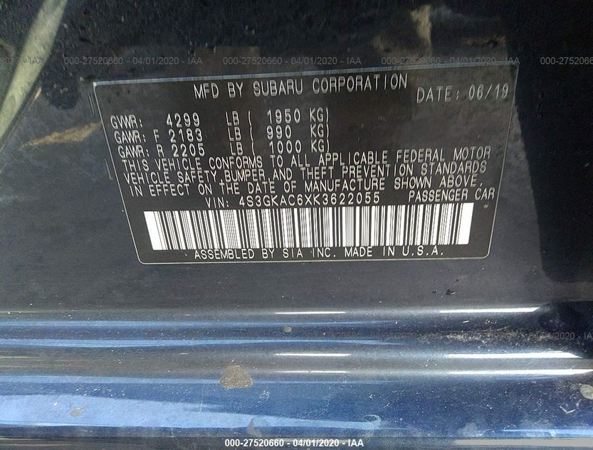 4S3GKAC6XK3622055