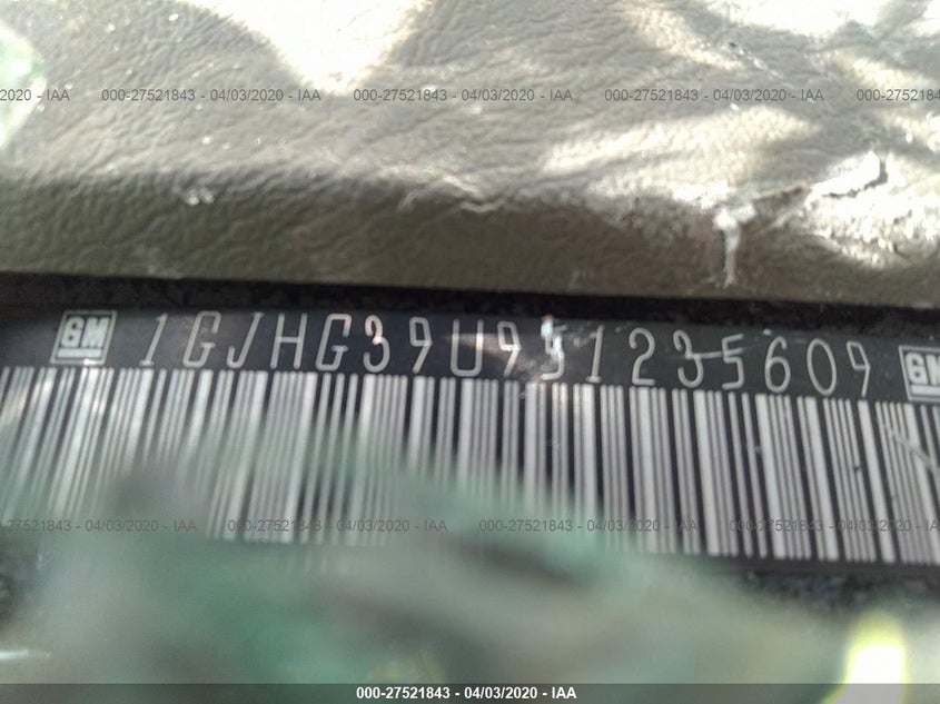 2005 GMC Savana Standard VIN: 1GJHG39U951235609 Lot: 27521843