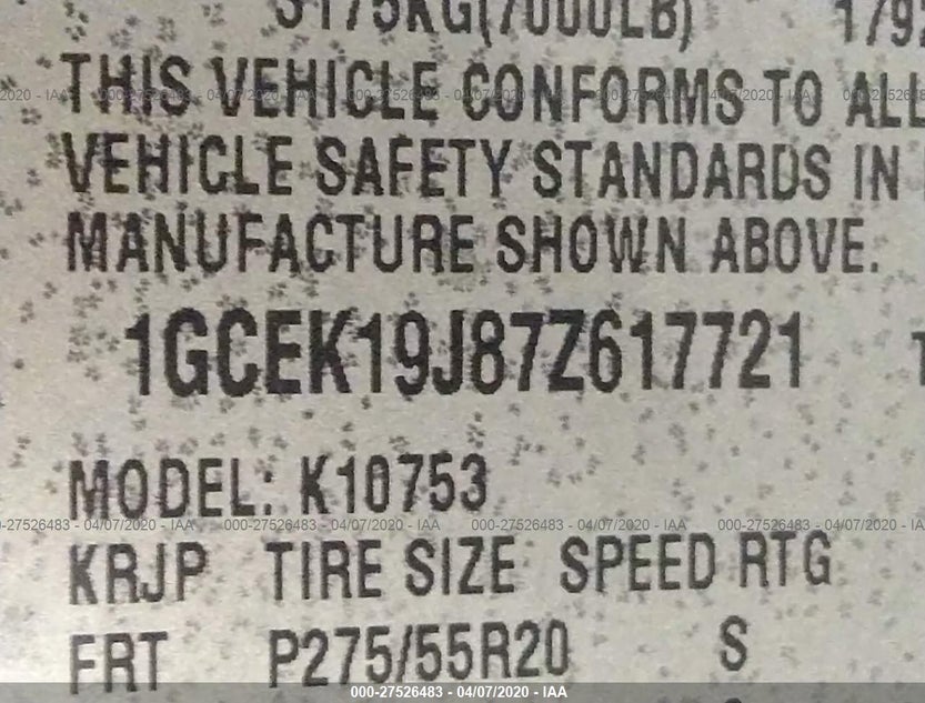 1GCEK19J87Z617721
