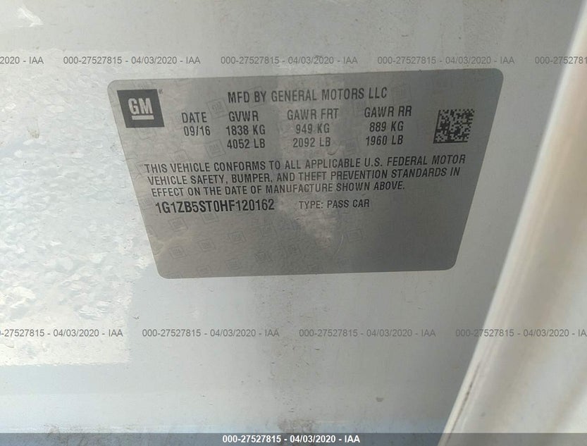 1G1ZB5ST0HF120162