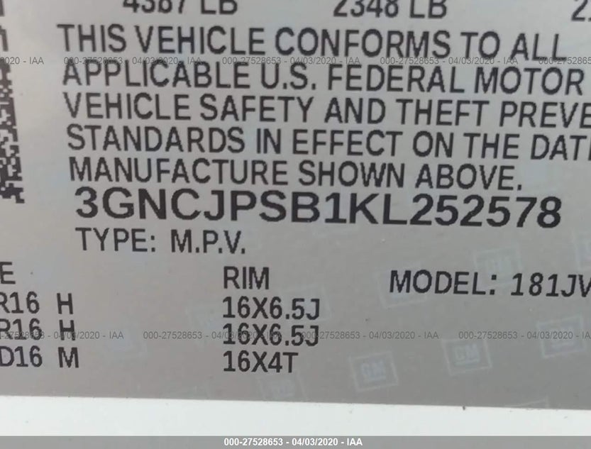 3GNCJPSB1KL252578