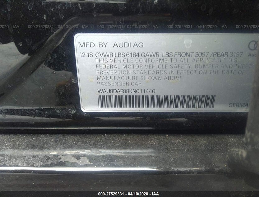 WAU8DAF88KN011440