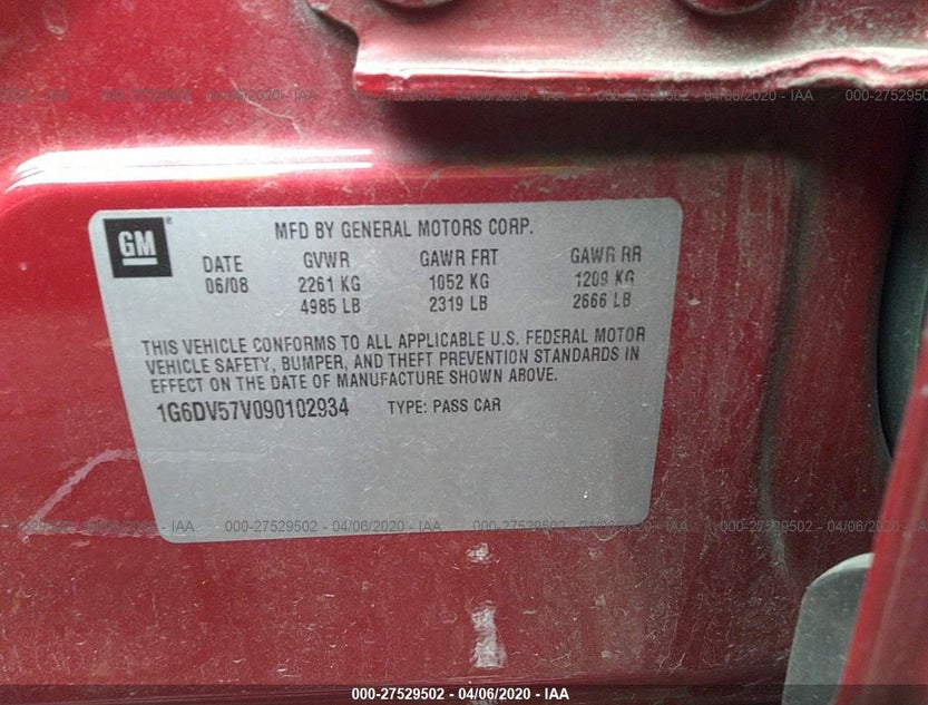 1G6DV57V090102934