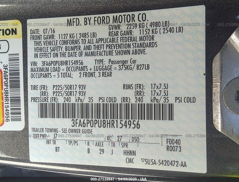 3FA6P0PU8HR154956