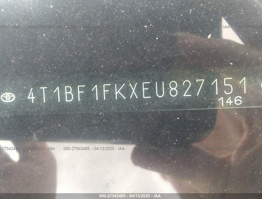 4T1BF1FKXEU827151