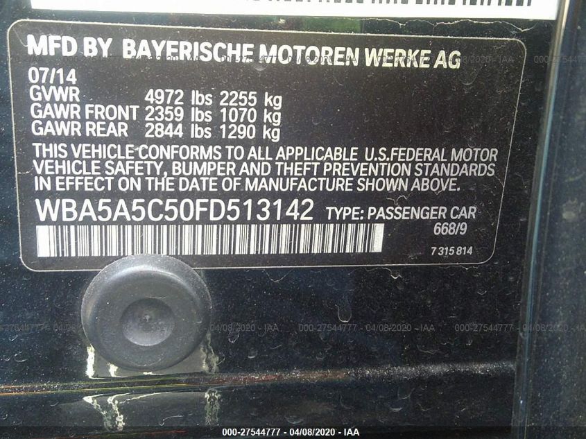 WBA5A5C50FD513142 2015 BMW 528I