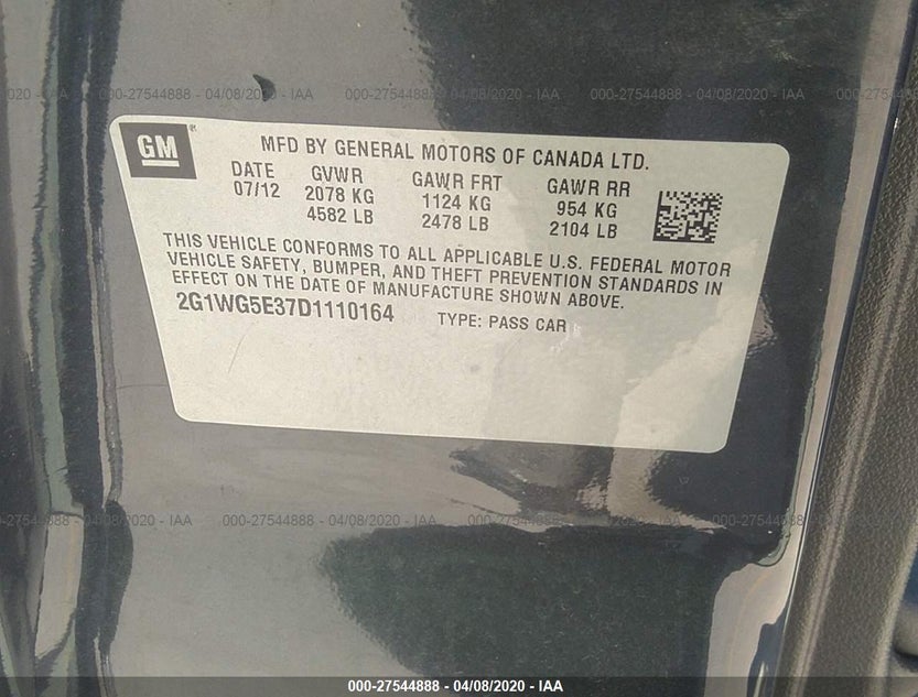 2G1WG5E37D1110164