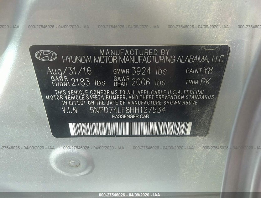 5NPD74LF8HH127534