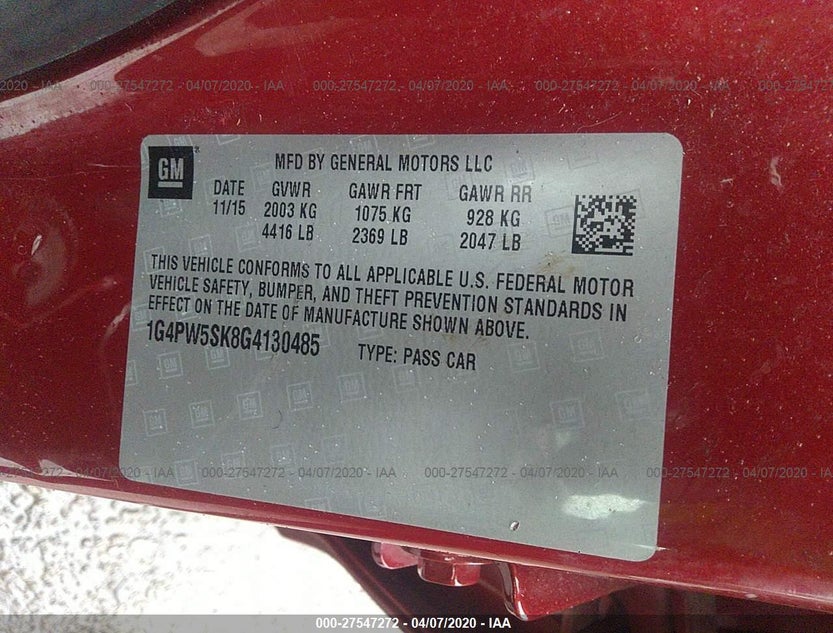 1G4PW5SK8G4130485