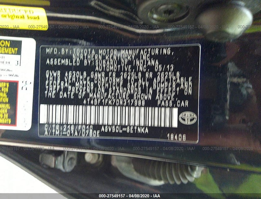 4T4BF1FK7DR317988