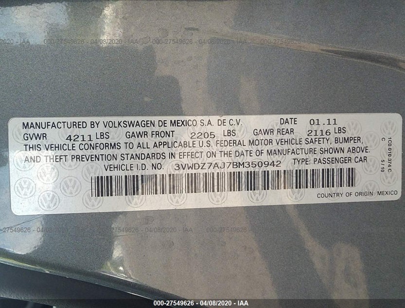 3VWDZ7AJ7BM350942