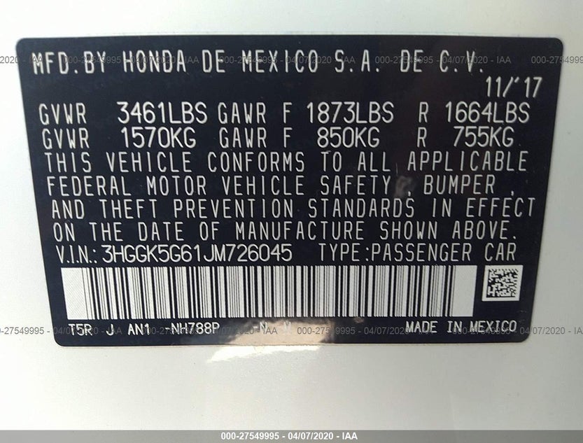 3HGGK5G61JM726045