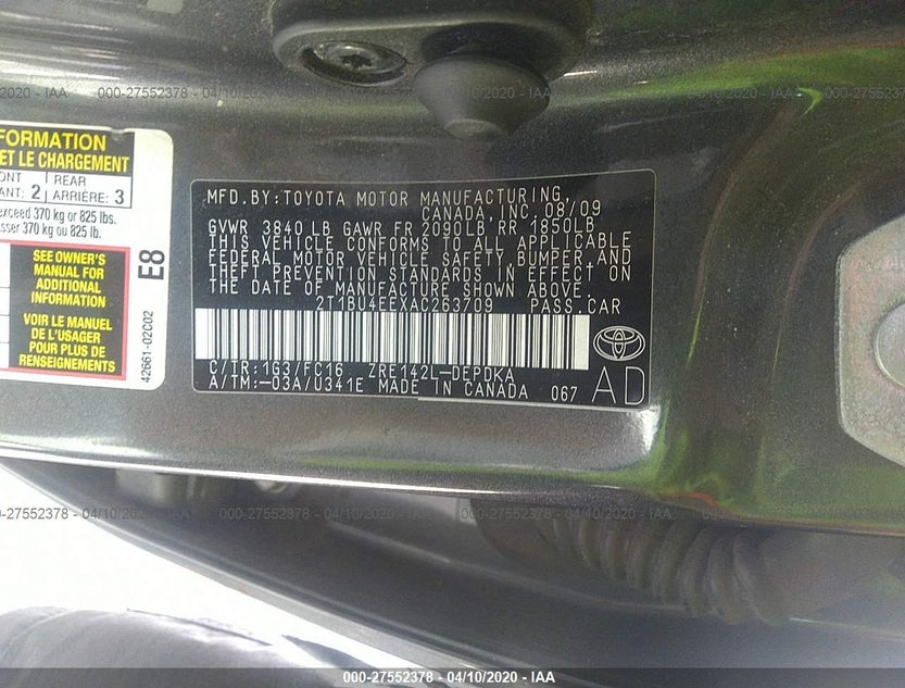 2T1BU4EEXAC263709