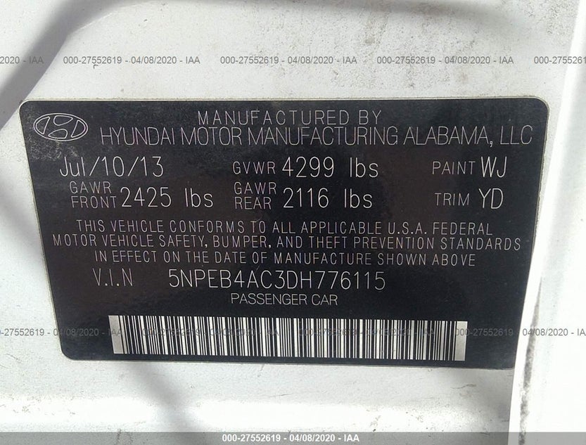 5NPEB4AC3DH776115
