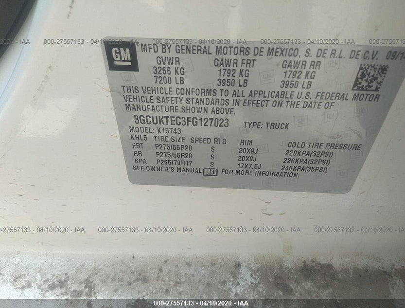 3GCUKTEC3FG127023