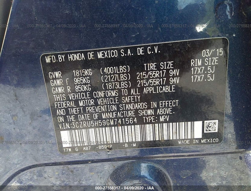 3CZRU5H59GM741564
