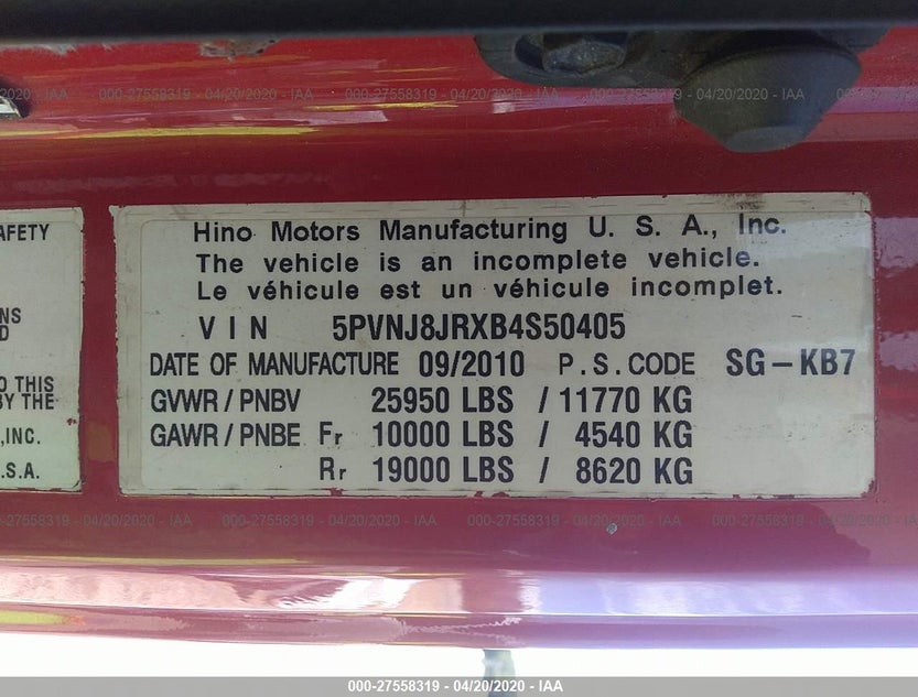 5PVNJ8JRXB4S50405