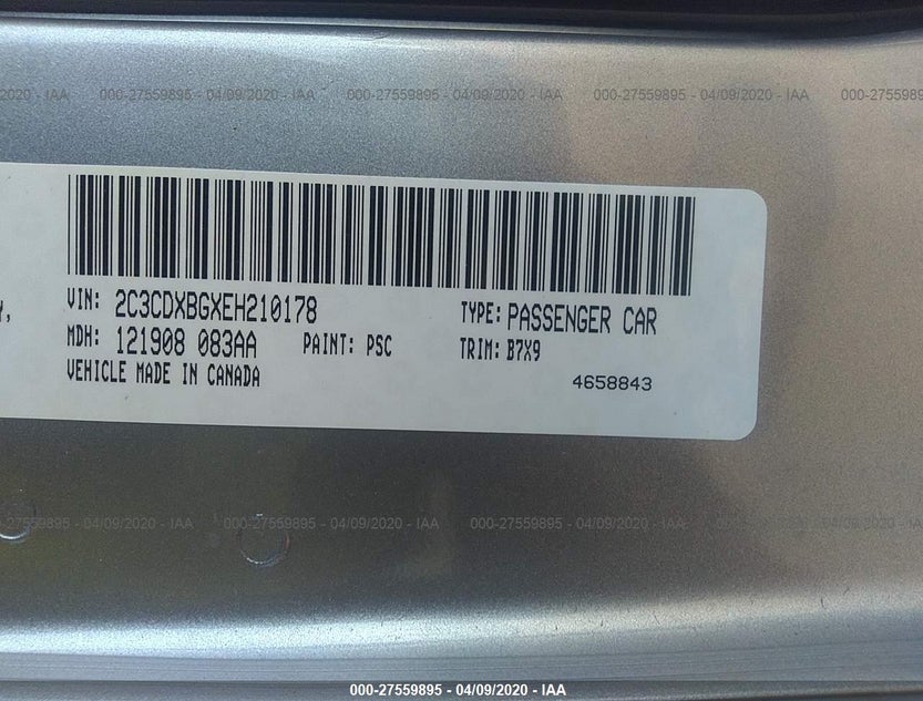 2C3CDXBGXEH210178