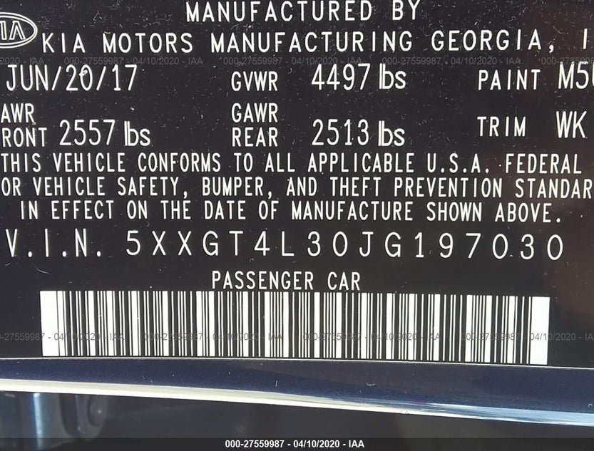 5XXGT4L30JG197030