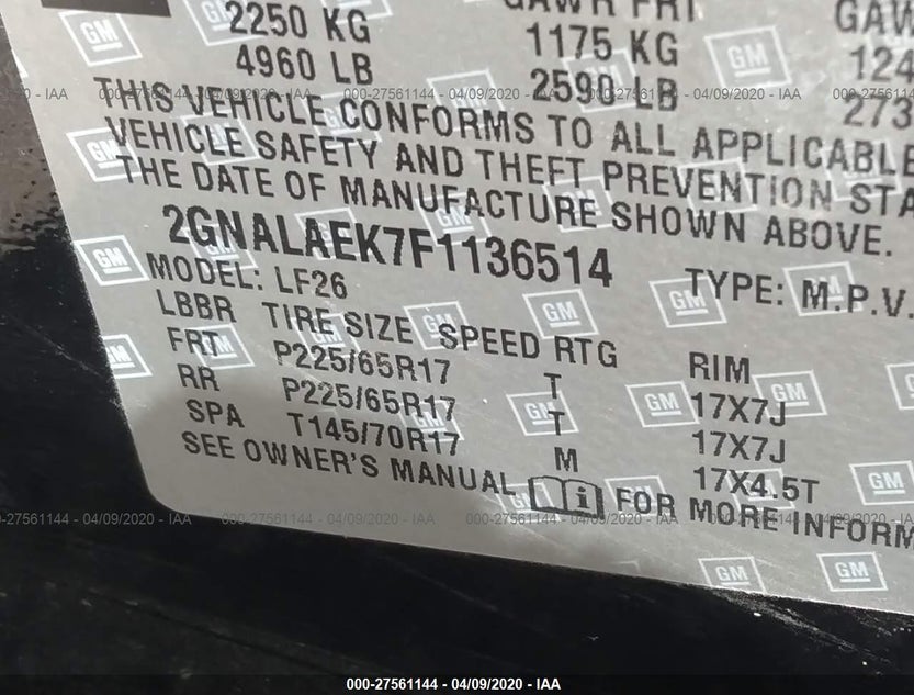 2GNALAEK7F1136514