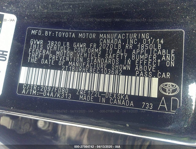 2T1BURHE8EC103682