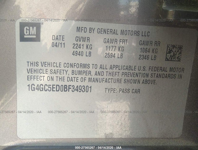 1G4GC5ED0BF349301