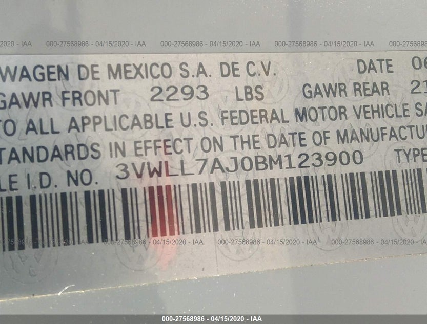 3VWLL7AJ0BM123900