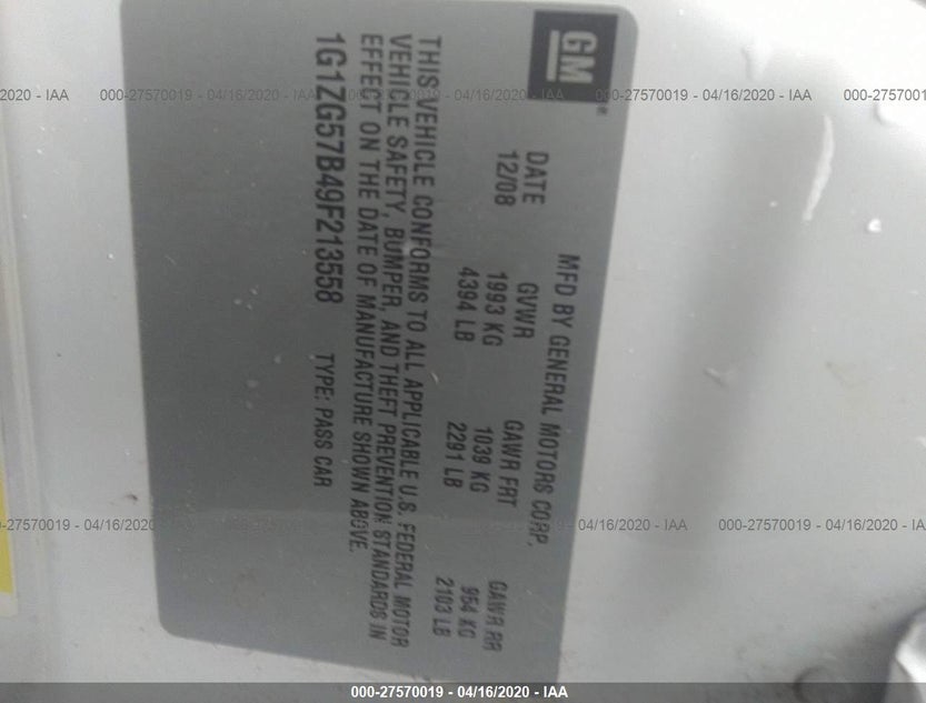 1G1ZG57B49F213558