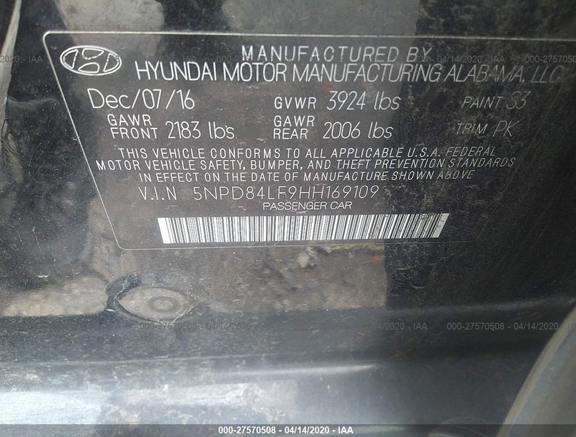 5NPD84LF9HH169109