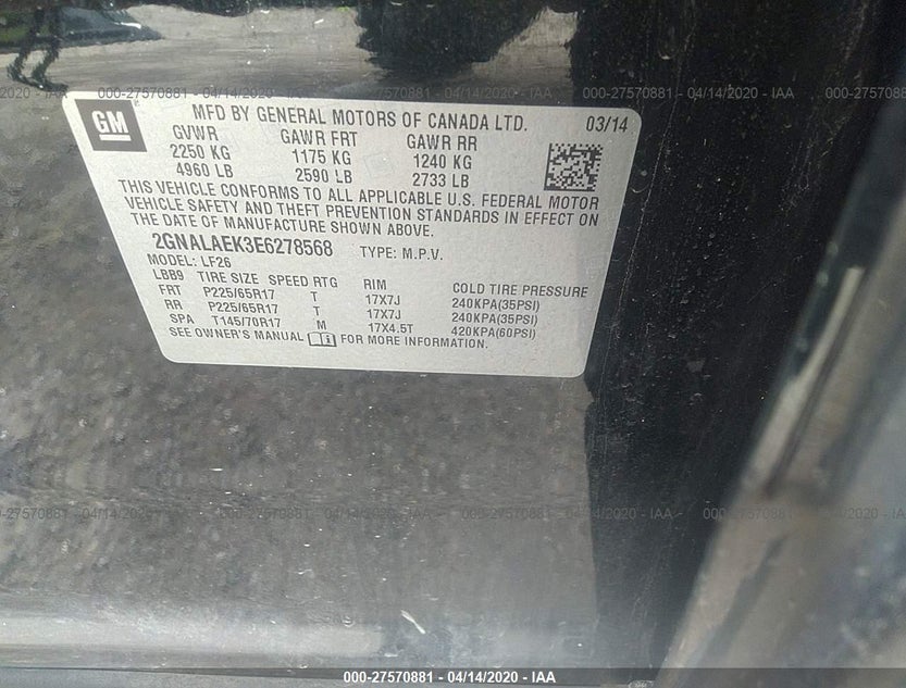 2GNALAEK3E6278568