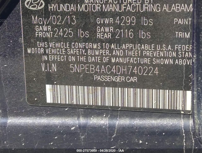 5NPEB4AC4DH740224