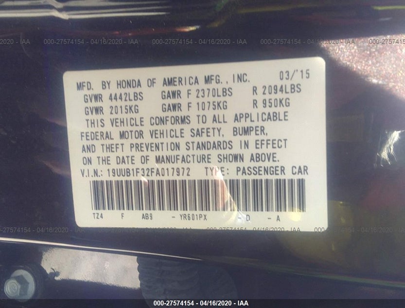 19UUB1F32FA017972