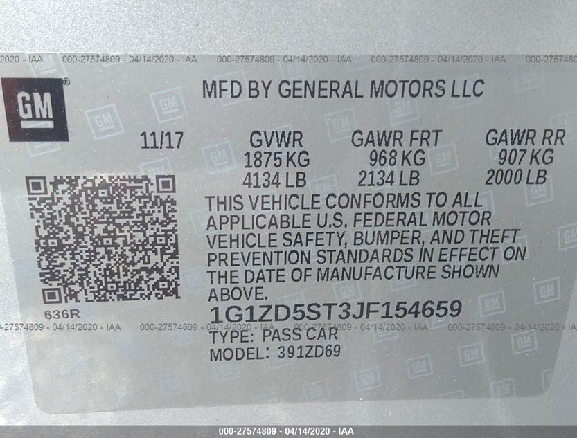 1G1ZD5ST3JF154659