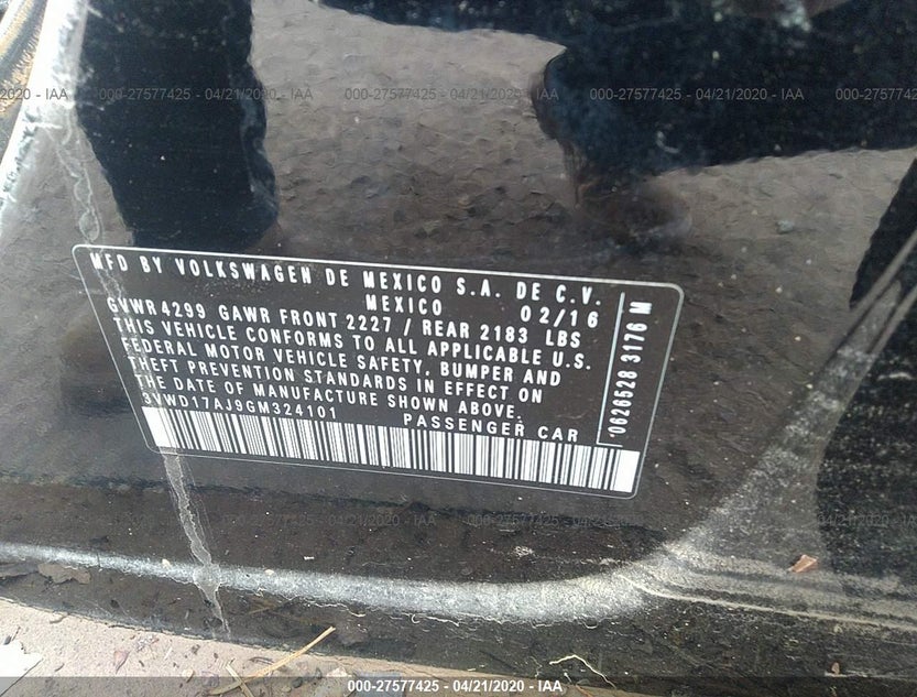3VWD17AJ9GM324101
