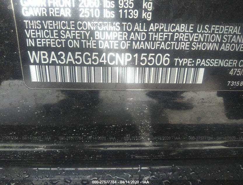 WBA3A5G54CNP15506