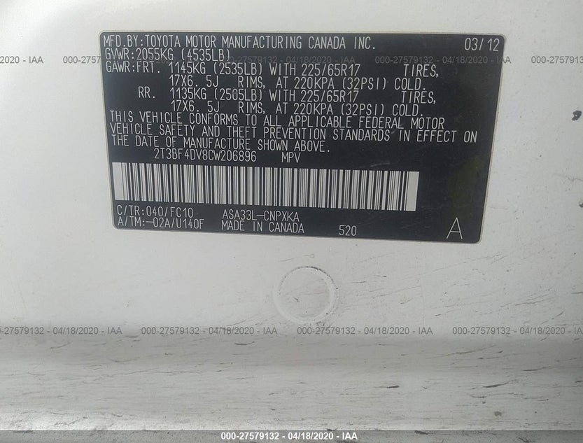 2T3BF4DV8CW206896