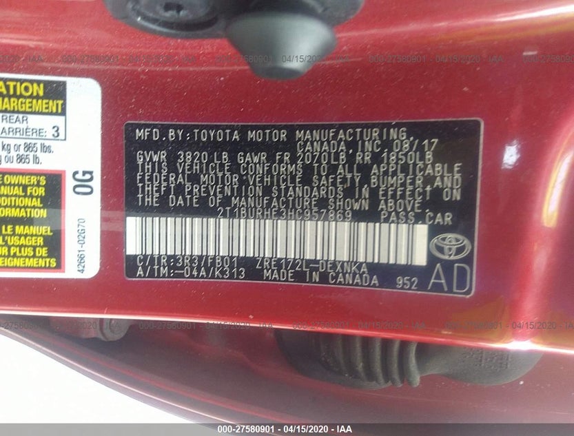 2T1BURHE3HC957869